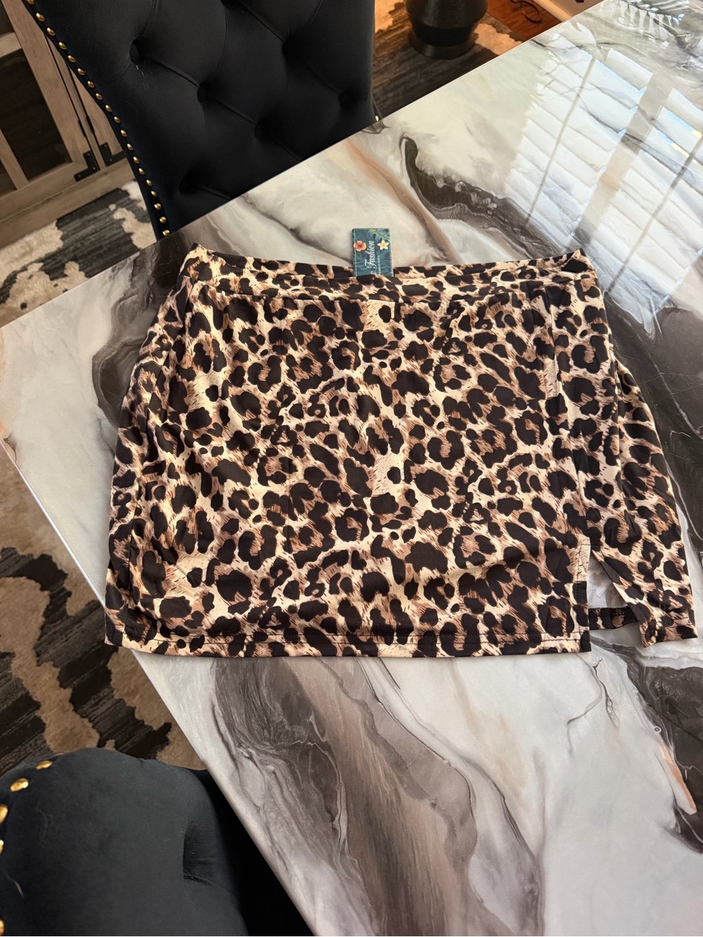 Animal Print Mini Skirt - Leopard Print